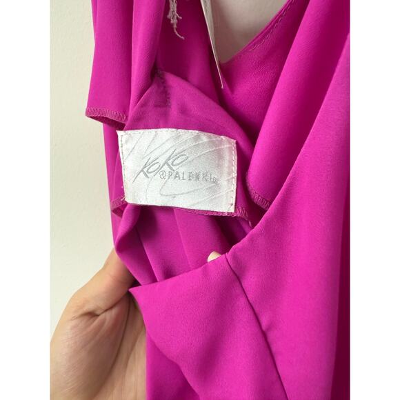 Koko & Palenki Chiffon Spaghetti Racerback Blouse Top Pink Women's - Picture 3 of 3